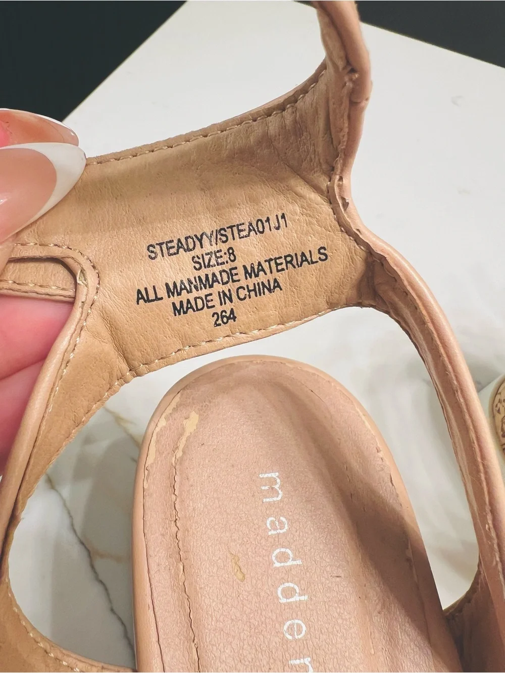 Madden Girl Women’s Nude Cork Platform Sandal with Ankle Strap